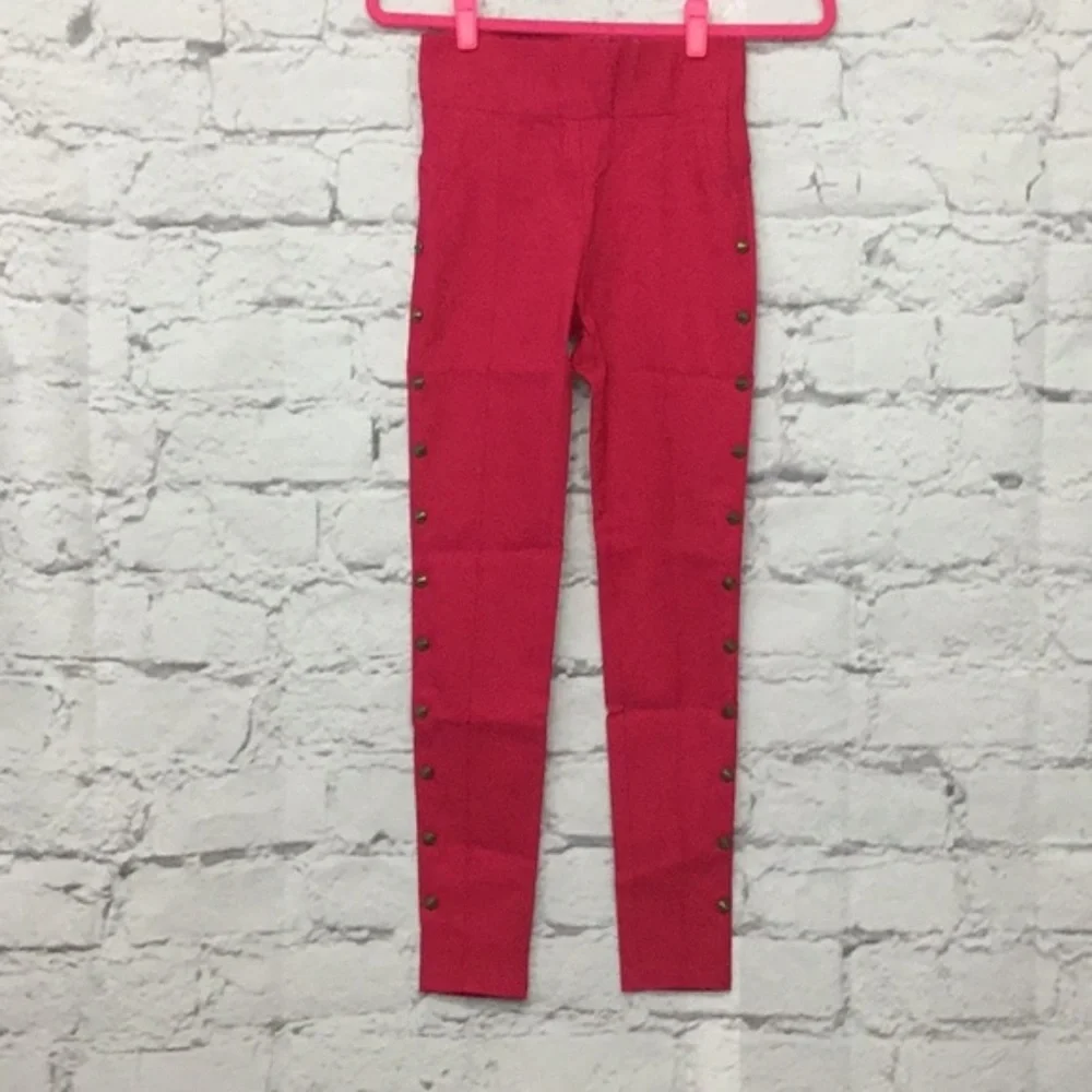 April Spirit Hot Pink studded leggings pants xs/small - Picture 5 of 6